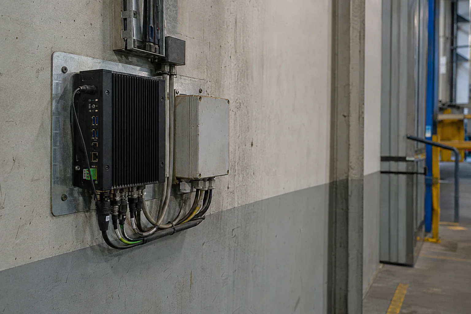 Illustrative local edge-processing device in an operational environment